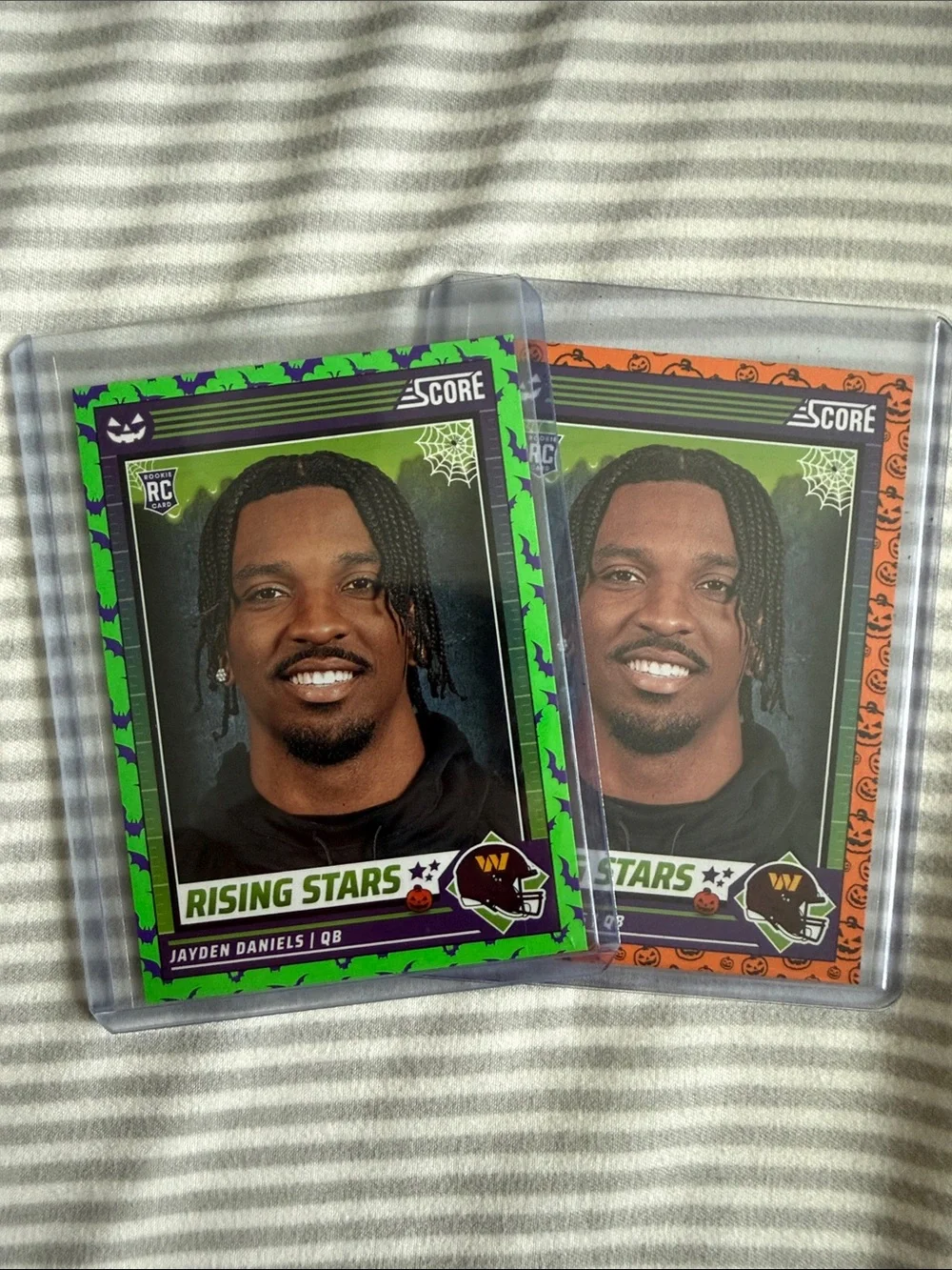Jayden Daniels 'Rising Stars' Football Trading Card - Green